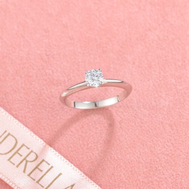 Aurora Borealis 0.33ct - ručno izrađen verenički prsten od belog zlata sa dijamantom