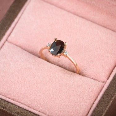 Crni dijamant prsten