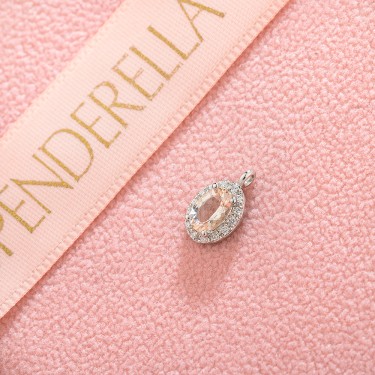 Graciozan privezak sa morganitom i dijamantima