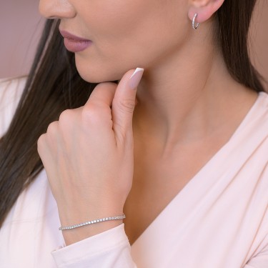 Moderna zlatna narukvica sa dijamantima 1.50 ct u belom 14k zlatu