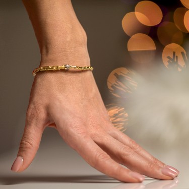 Narukvica u belom i žutom zlatu