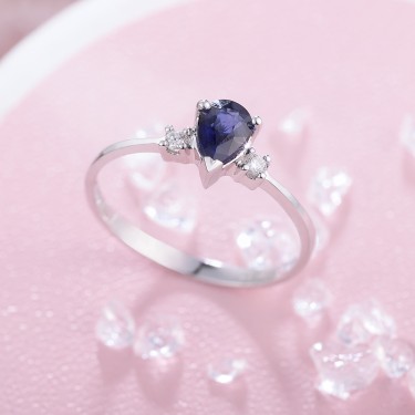 Safir i dijamanti prsten