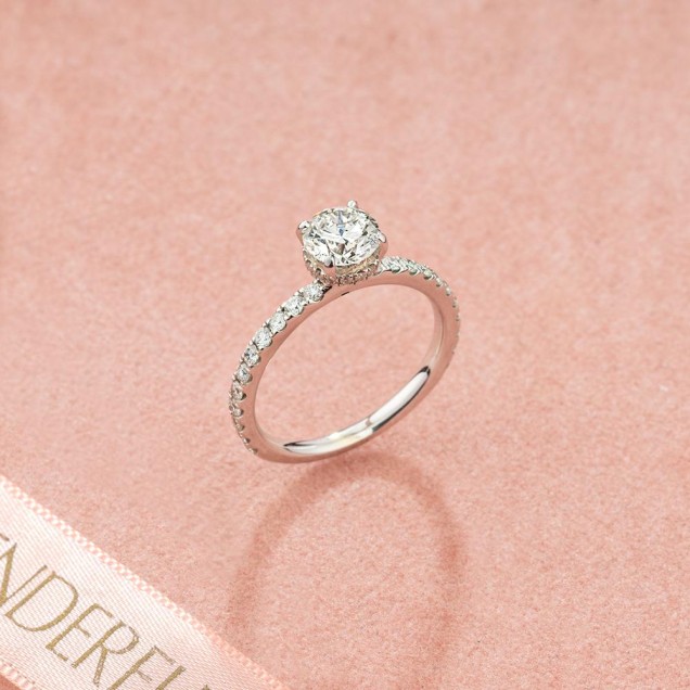Zlatni verenički prsten sa dijamantima 1.30ct
