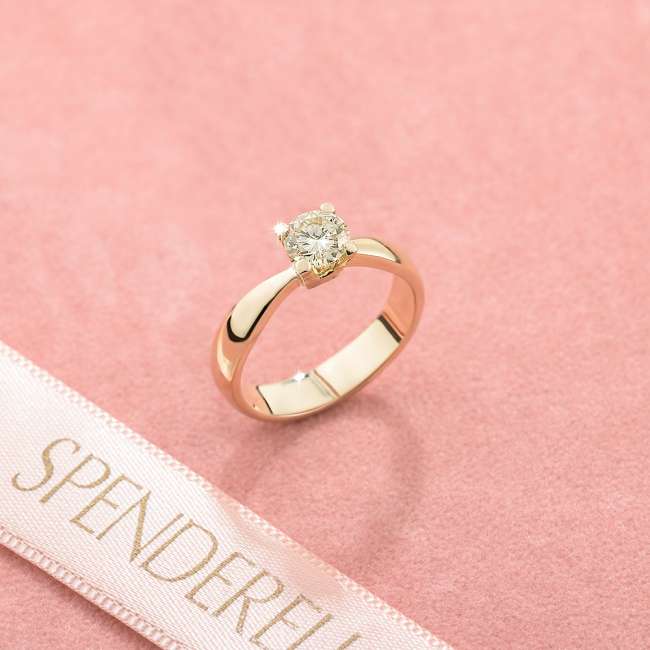 Verenički prsten sa dijamantom 0.70ct u žutom zlatu