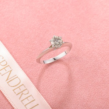 Zlatni verenički prsten sa dijamantom od 1ct