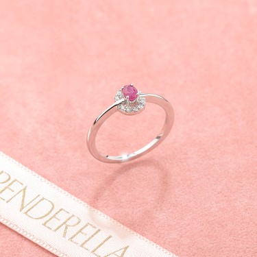 Verenički prsten sa rubinom i dijamantima