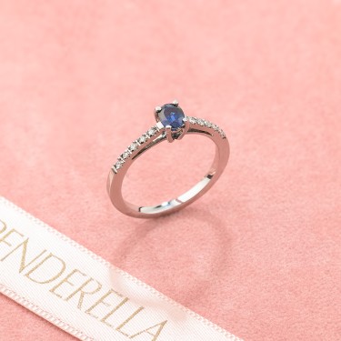 Verenički prsten sa safirom i dijamantima